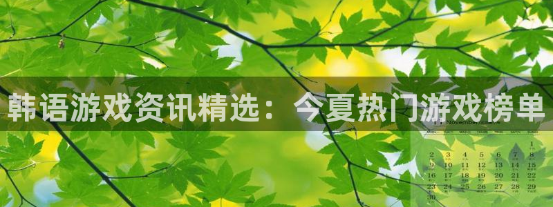 辉达娱乐app下载|下载地址：韩语游戏资讯精选：今夏热门游戏
